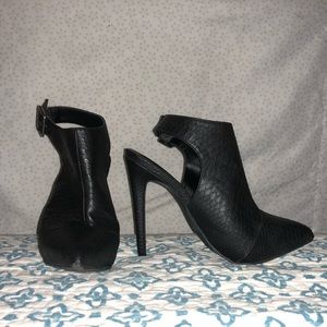 Black Slingback Mules